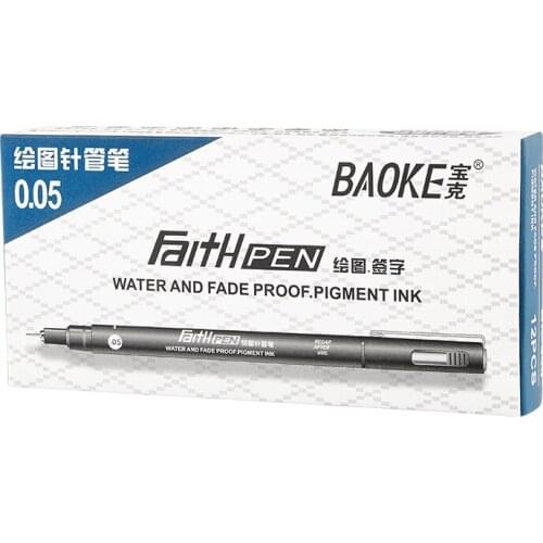 12 Baoke Needle Pen BK800 Drawing Pen 0.05mm Comic Design Marker Sketch Pen Drawing Pen Hook Line Pen Office Supplies