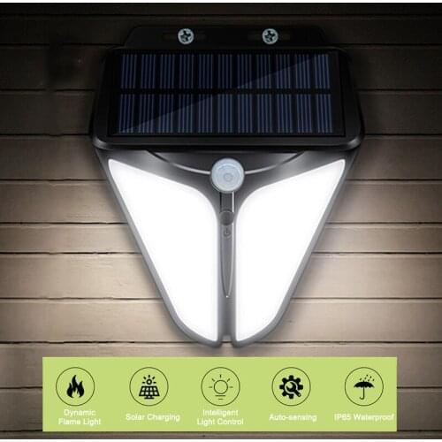 Motion Sensor Led Solar Light Outdoor For Alarm Indicator Garden Wall Lamp IP65 Waterproof Emergency Lighting Decoration Outdoor