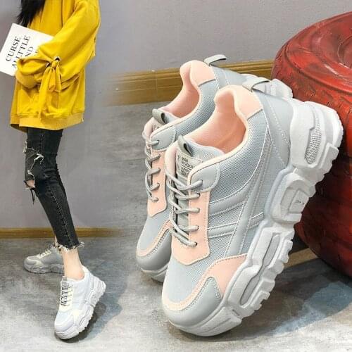 Dad Shoes Womens 2021 Spring and Summer New Mid Heel Platform Fashion Sneakers for Women