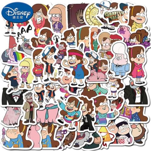 10/50Pcs Cartoon Gravity Falls Stickers Kids Girl Toys Waterproof Skateboard Laptop Guitar Luggage Funny Stationery Cute Sticker
