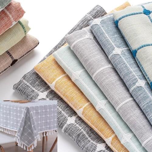 100% polyester linen fabric sewing material for curtains table mats sofas and pillowcases home textile fabric Upholstery fabrics