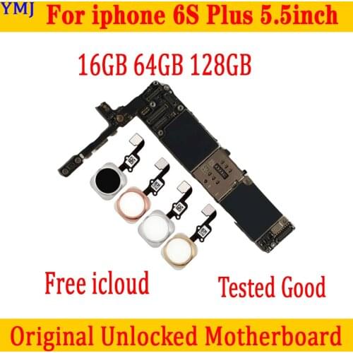 100% Original Unlocked for iphone 6s plus 6P 5.5inch Motherboard 16GB 64GB 128GB with/no Touch ID Logic Boards with IOS system
