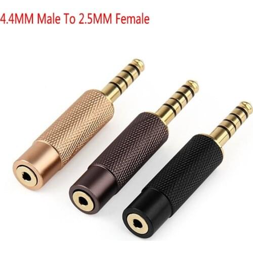 2020 AUX Headphone Balance Connector High Quality Audio Plug Socket 4.4MM Male To 2.5MM Female Gold Plated Plug 5 Pole Adapter