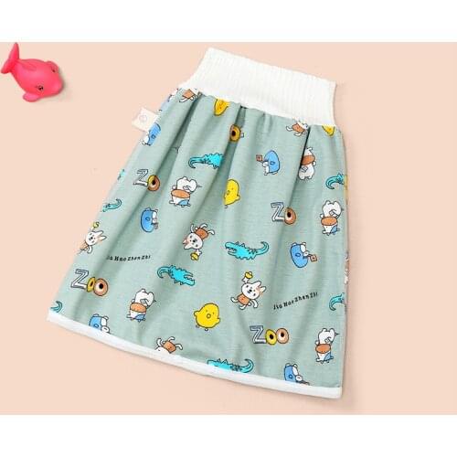 2021 New 0-6T Kids Sleeping Bed Pad Waterproof Diaper Skirt Pant Cotton High Waist Baby Leak-proof Sleeping Bed Potty Training