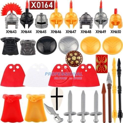 21PCS X0164 Super Heroes Rome Commander Centurion Spartacus Crusader Heavy Infantry Arvoesine Building Blocks Diy Toys X0164