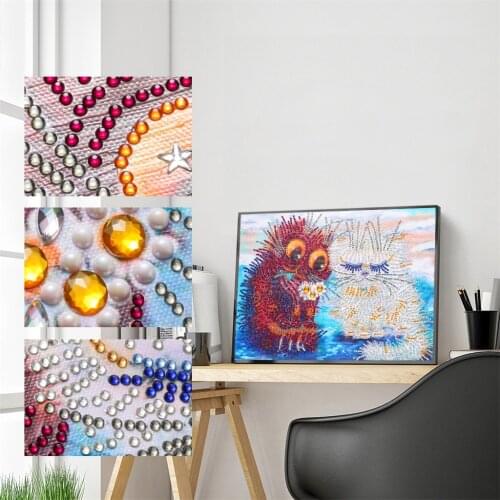 Special Shaped Diamond Painting Couple Owl DIY 5D Partial Drill Cross Stitch Kits Crystal Diamond Paintings Home Decoration