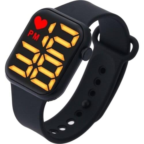 New Sport Electronic Digital Watches for Women Gold Silicone LED Screen Watch Waterproof Wristwatch Female Clock Reloj Mujer