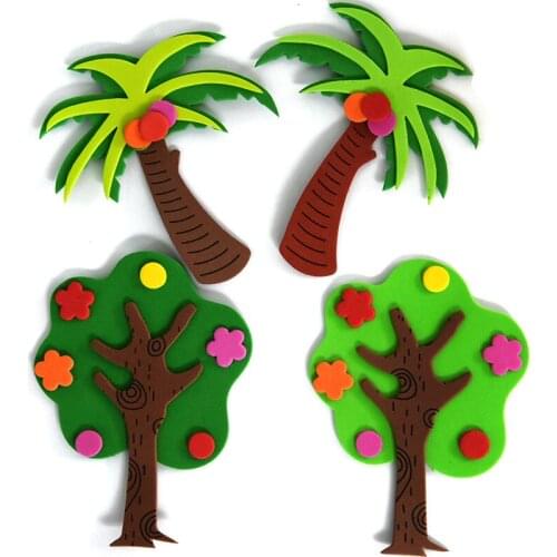 Handmade Decorative Toy Photo Frame EVA Foam Home Wall Stickers Round Square Star Heart Leaf Grass Cartoon Photo Wall for Kid