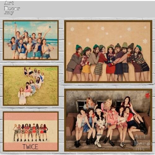 Twice Posters K-pop Retro Kraft Paper Movie Poster For Home Art Decoration Posters