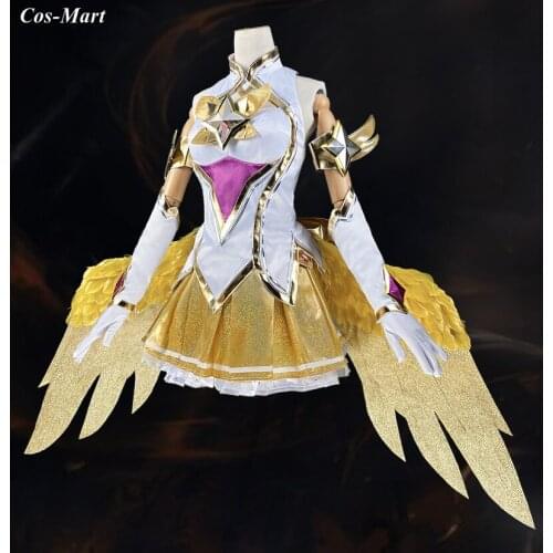 Hot Game LOL Soraka Cosplay Costume Fashion Golden And White Assorted Colors Combat Uniform Carnival Party Role Play Clothing