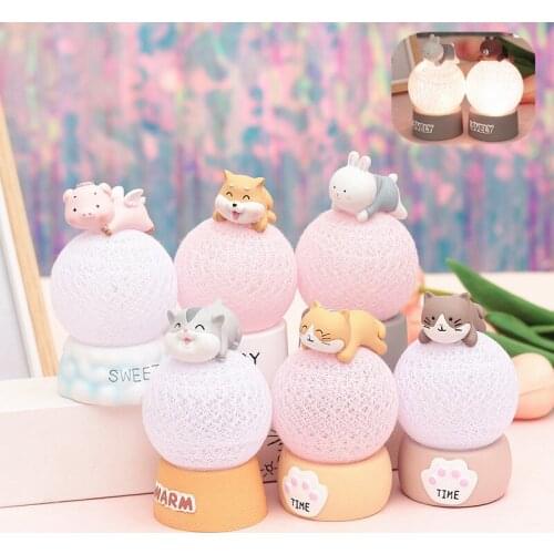 Creative party lights Sepak Takraw Sepak Takraw lamp cute cartoon night light bedroom bedside lamp resin decoration gift