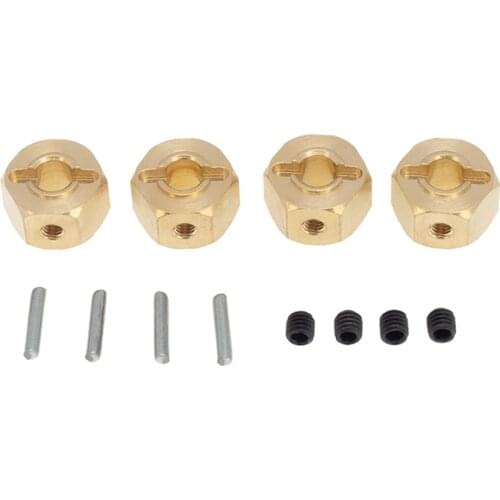 Brass 12Mm Hex Wheel Hub Extended Adapter for Axial SCX10 III CC01 WRAITH RR10 Redcat GEN8 1/10 RC Crawler Car