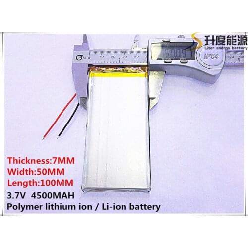 Li-po 2pcs [SD] 3.7V,4500mAH,[7050100] Polymer lithium ion / Li-ion battery for TOY,POWER BANK,GPS,mp3,mp4,cell phone,speaker