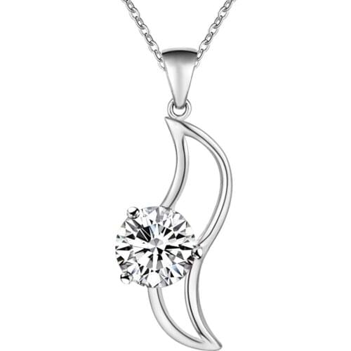 Lucky Charm Silver Color Pendants For Women Fashion Jewelry Necklace Lady Accessories Fashion Jewelry Pendant Nice Stone AN698