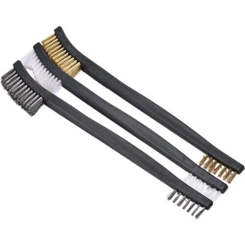 Pcs 17 Cm Mini Stainless Steel Remove Rust Cleaning Brush Tool Brass Nylon Cleaning Polishing Metal Household Best Service