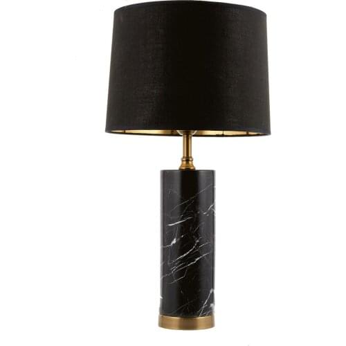 Marble Circle Table Lamp Black Lamp Shade