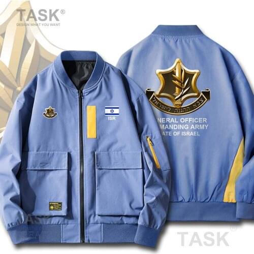 Bomber Military Biker Jacket Army Israel Israeli IL Jewish Casual Streetwear Slim Fit Pilot Coat Men Motorcycle Jackets Coats