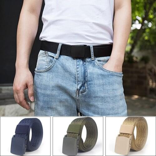 MenS Outdoor Belt 2021 Hot Sale Fashion And Simple Quick-Drying Imitation Nylon Belt Smooth And Thick Buckle All-Match Belt
