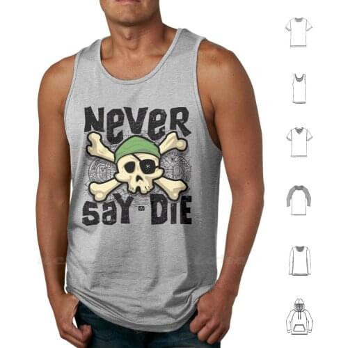 Never Say Die Tank Tops Vest Sleeveless Goonies Movies 80s Skull Crossbones One Eyed Willie One Eyed Willy Eyepatch Map