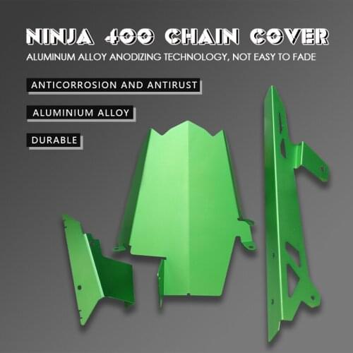 Ninja 400 CNC Aluminium Alloy Rear Mudguard Motorcycle Fender with Chain Cover for Kawasaki Ninja400 2018 2019 2020