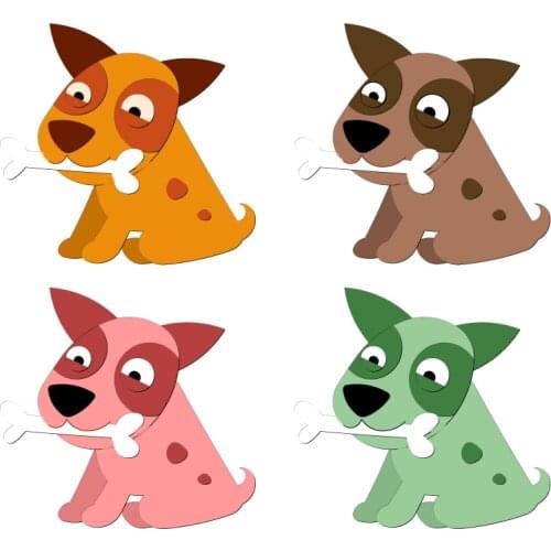 New Dog Wooden Die Scrapbooking C3012 Cutting Dies Multiple Sizes Compatible With Most Die Cutting Machines