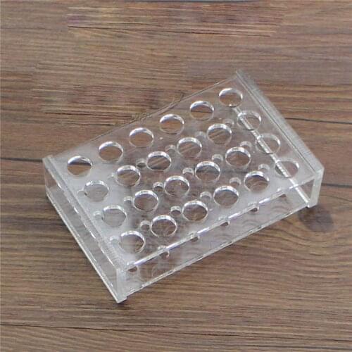 17mm Diam 24 Holes Methyl Methacrylate Rack Stand For 10/15ml Centrifuge Tubes