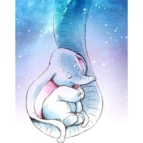 Full square 5D DIY Diamond Painting diamond Embroidery picture Cross Stitch Dumbo Rhinestone Painting handcrafts Elephant