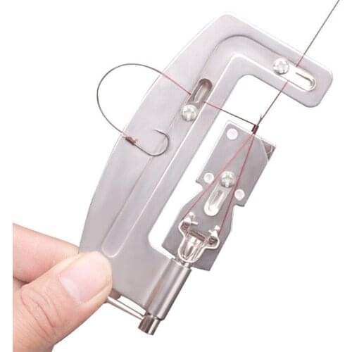 Semi Automatic Fishing Hooks Line Tier Machine Portable Stainless Steel Fish Hook Line Knotter Tying Binding Fishing Accessories
