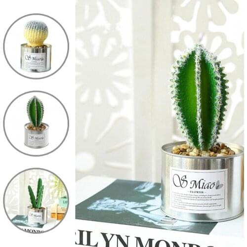 Portable Eco-friendly Simulation Cactus Ball Plant Potted for Office