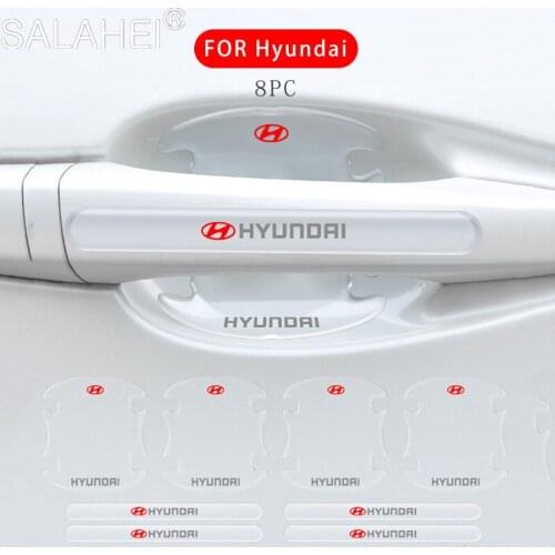 For Hyundai Elantra Accent Tucson i40 i30 i10 i20 Veloster IX35 IX20 Solaris Genesis Santafe Car Fandle Bowl Transparent Sticker