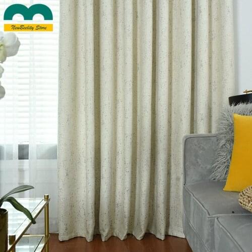 Modern Curtains for Living Room Dining Bedroom Light Luxury Cotton and Linen Chenille Curtains Fabrics Blackout Curtains Window