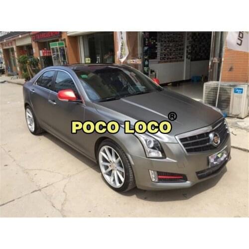 Light Gray Satin Chrome Matte Metallic Vehicle Vinyl Wrap Sticker Decal Air Release Small Size Sheet Drop Shipping Retail Sell