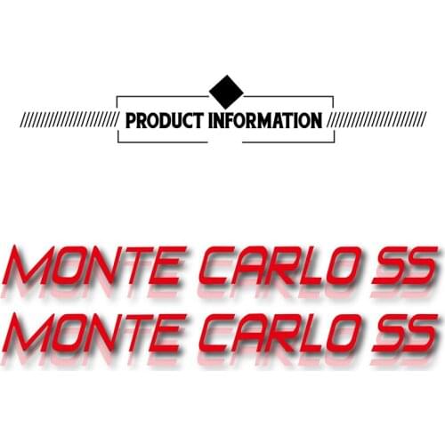 3D new logo sticker reflective waterproof sticker fuel tank body car moto sticker for chevrolet monte carlo ss MONTE CARLO SS