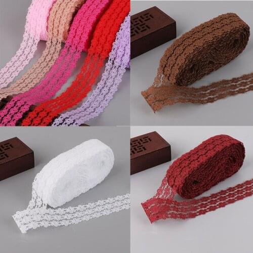 10 Yards Lace Ribbon Tape 25MM Wide Trim Fabric DIY Handicrafts Embroidered Net Cord For Sewing Decoration African Lace Fabric