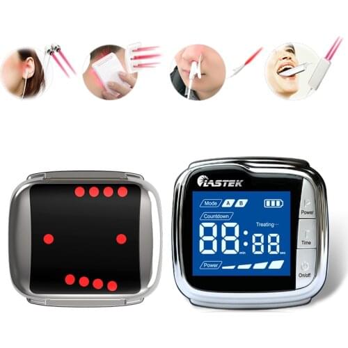 TV shopping Indonesia hot sale lllt cold laser physical therapy apparatus wrist watch for diabetics ,tinnitus,pain in throat