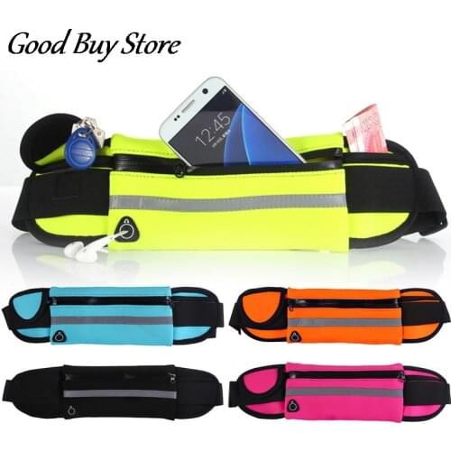 Waterproof Fitness Sports Pocket Marathon Running Bag Women Waist Purse Phone Bottle Holder Adjustable Belts Fanny Pack Outdoor