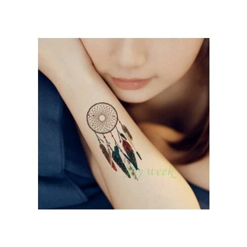 Waterproof Temporary Tattoo sticker body art dreamcatcher dream catcher tatto stickers flash tatoo fake tattoos for girl women 4