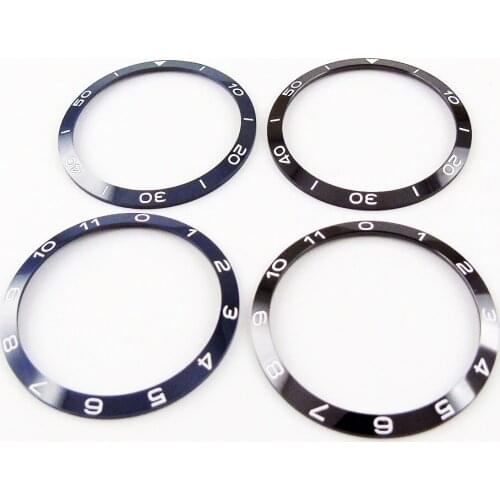 High Quality 39mm Black/Blue Watch Ceramic Bezel Ring Insert Replacement for 41mm Watch