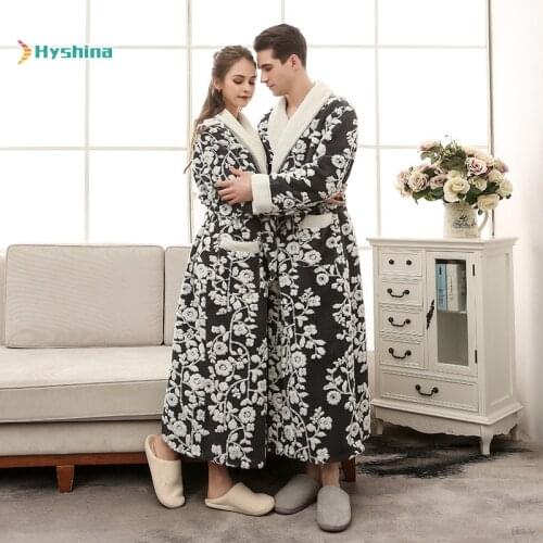 Jacquard Double Layer Thickened Cationic Flannel Nightgown Net