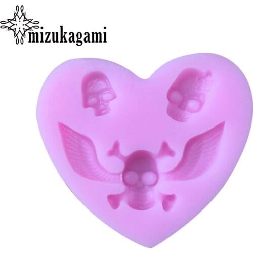 UV Resin Liquid Silicone Mold Exquisite Skull Wing Resin Mold Molds For DIY Pendant Charms Making Jewelry Finding Accessories