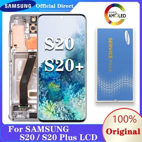 100% Original Super Amoled LCD Display Touch Screen Digitizer For Samsung Galaxy S20 G980F S20 Plus G985F G985F/DS Repair Parts