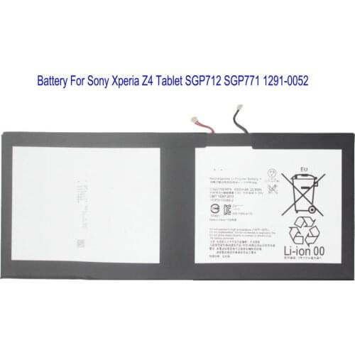1x 6000mAh / 22.8Wh LIS2210ERPX LIS2210ERPC Replacement Battery For Sony Xperia Z4 Tablet SGP712 SGP771 1291-0052 Batteries