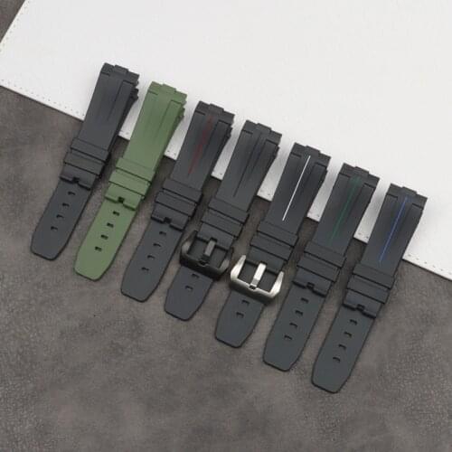 24mm Watch accessories watchband curved interface pin buckle for Panerai strap for PAM441 312 359 111 438 rubber watch band