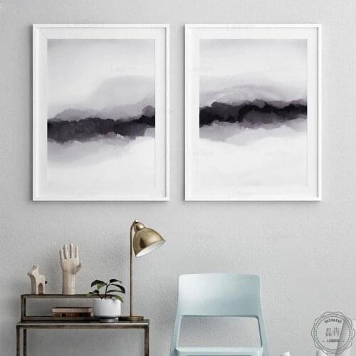 Abstract Graffiti Block Pattern Poster Watercolor Ink Canvas Painting Wall Art Pictures for Modern Home Interior Cuadros Decor