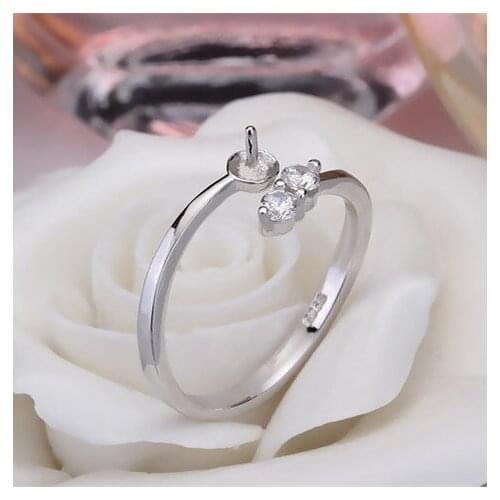 HOT CHEAP Free Size Ring Mountings Base Findings Component Jewelry Settings Parts for Pearls Beads Stones