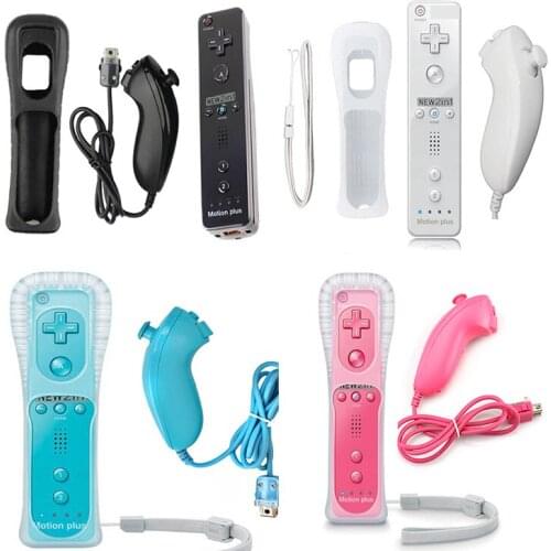 For Nintend Wii Motion Plus Wireless GamePad Remote Controller with Nunchuck Controle Joystick For Nintend Wii Games Accessories