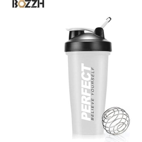 BOZZH 600ML New Design Sport Shaker Bottle Gym Protein Powder Shaker Mixer Cup Bottle For Outdoor Drinkware