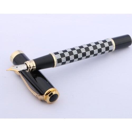 Jinhao 500 Black and White Chessboard M Nib Fountain Pen