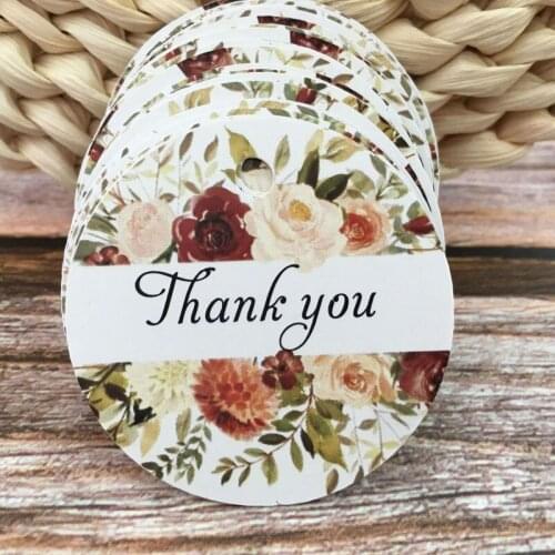 4cm New circle shape white / DIY Thank you package labels tag cookies wedding favors tag/100pcskraft paper gift hang tag