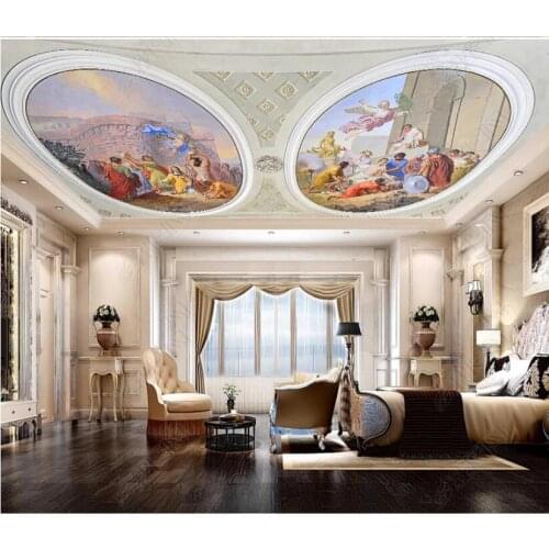 Custom photo 3d ceiling murals wallpaper European sacred myths and legends home decor 3d wall murals wallpaper for living room